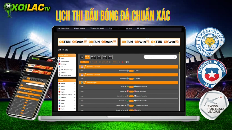 Xoilac TV cập nhật kết quả trực tiếp bóng đá hôm nay
